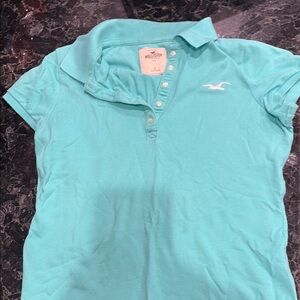 Hollister Teal Polo Shirt